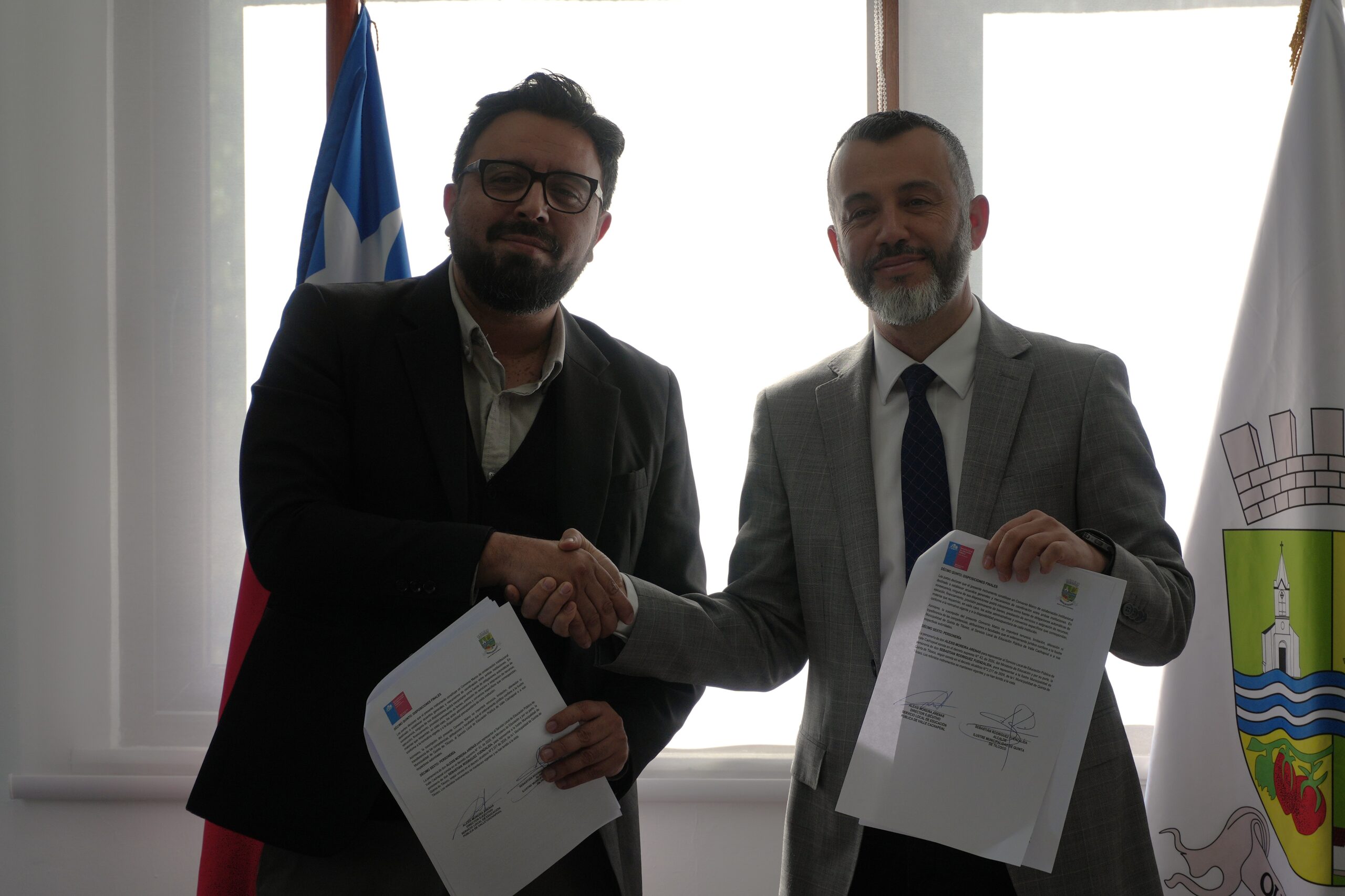 Firma de convenio: SLEP Valle Cachapoal y Municipalidad de Quinta de Tilcoco consolidan trabajo conjunto por la educación pública