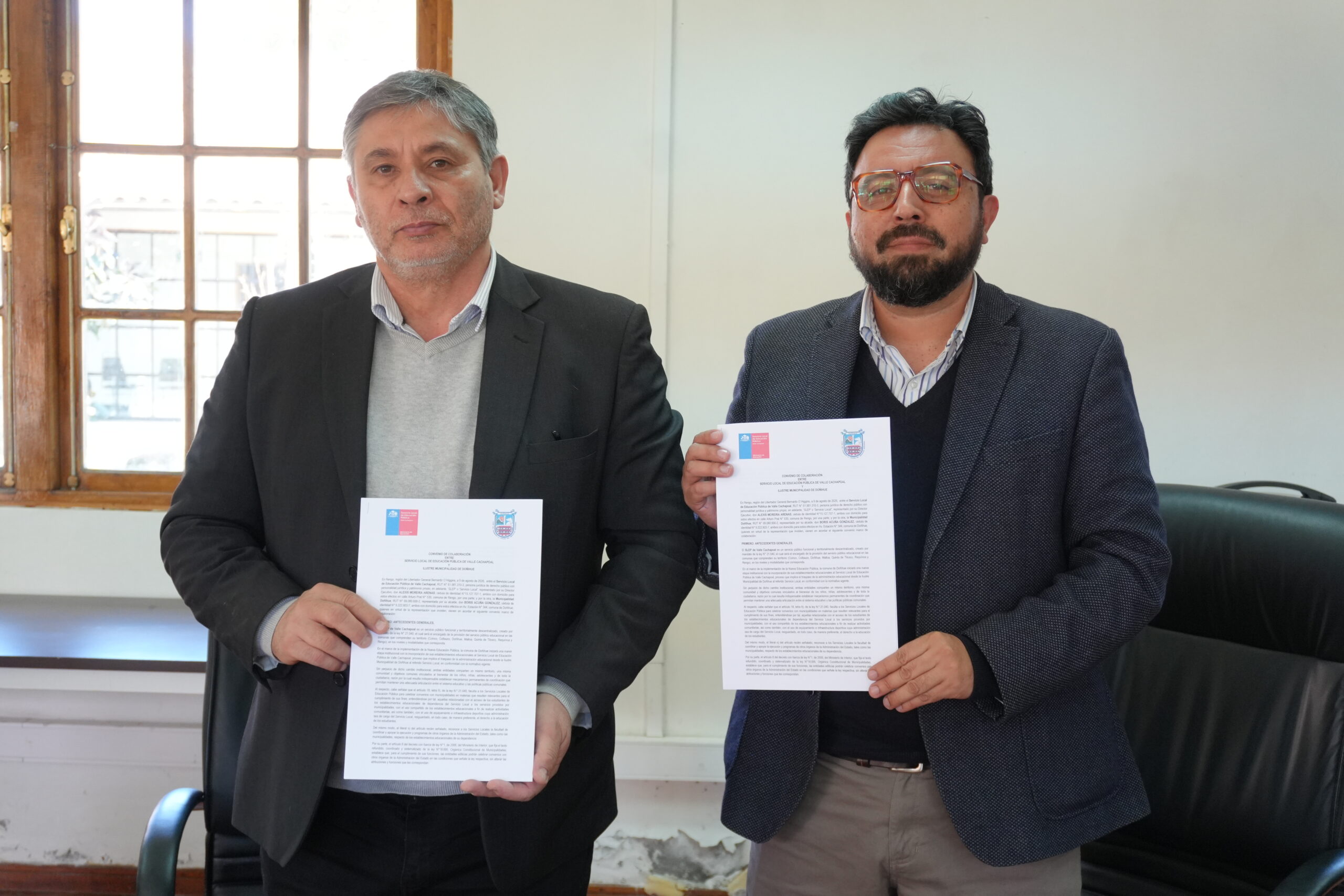 SLEP Valle Cachapoal y Municipalidad de Doñihue firman convenio de colaboración para consolidar el proceso de instalación de la Nueva Educación Pública